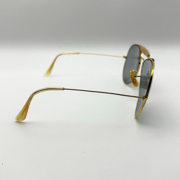 Vintage Ray Ban Bausch & Lomb 62mm Gold Frame Grey Lens Sunglasses Plus Case - Picture 10 of 13